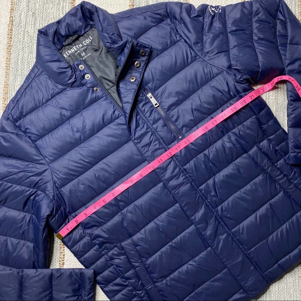 Kenneth Cole New York Navy Blue Zip Up Down Jacket Men’s Medium - Picture 3 of 8